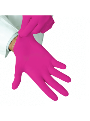Перчатки нитриловые фуксия ярко розовые 100шт.