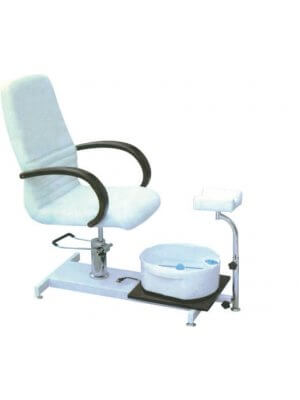 Pedicure chair with basin