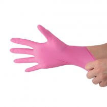 Перчатки нитриловые розовые 100шт.